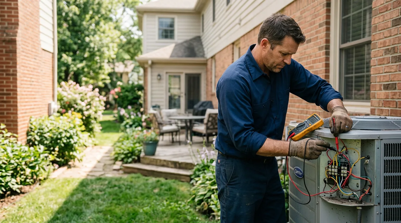 HVAC technician working near Columbia City, IN